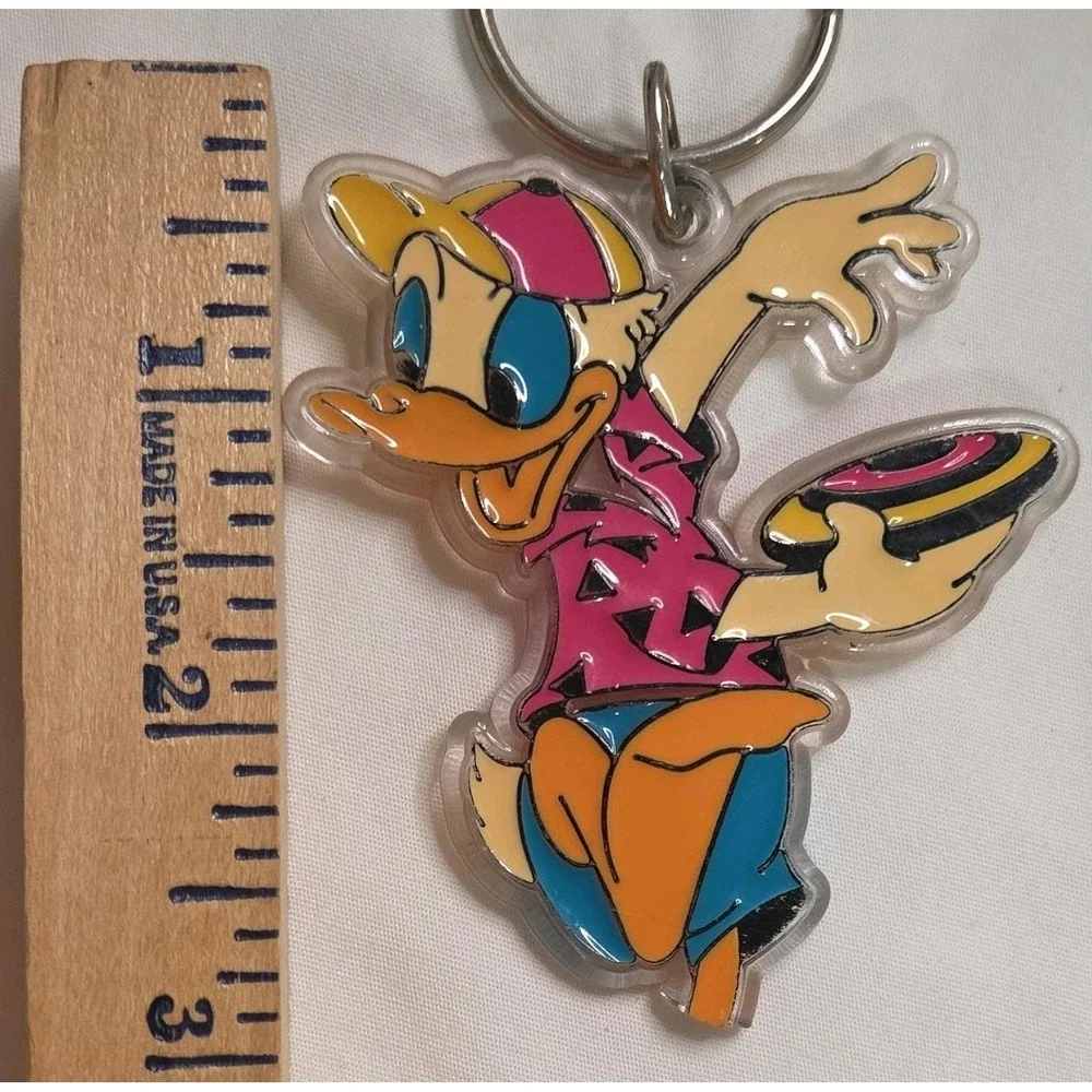 Keychain Disney Unisex Mickey & Donald Acrylic Glitter Vintage 2pc Set Multi